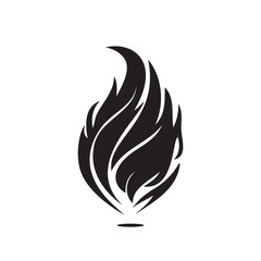 Fire Icon, Flame Symbol, Fireplace Silhouette, Heat Sign, Flames Outline, Bonfire Pictogram, Fire Vector Illustration