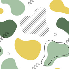 Fototapeta premium Seamless colorful memphis pattern design vector. Irregular shape design.