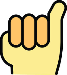 Obraz premium Finger injury icon. Outline Finger injury vector icon for web design isolated on white background color flat