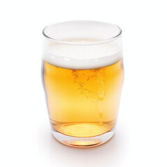 A glass of beer isolated in a small glass 