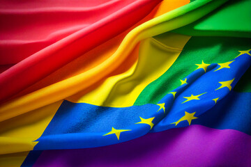 Pride flag illustration. Lgbt community symbol in rainbow colors.  backdrop for your design., Generative AI