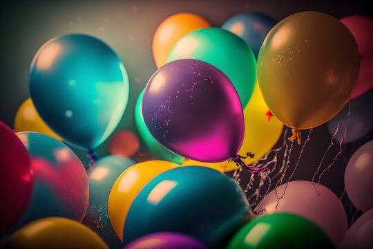 Holi Birthday Party with Colorful Balloons