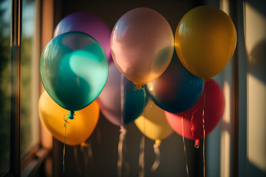 Colorful Balloon Holi Birthday Party