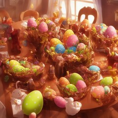 Easter egg, Party, Colorful, Generative AI