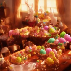 Easter egg, Party, Colorful, Generative AI