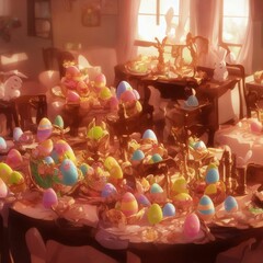 Easter egg, Party, Colorful, Generative AI