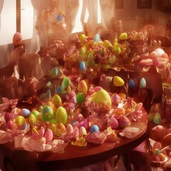 Easter egg, Party, Colorful, Generative AI