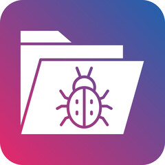 Vector Design Infected Folder Icon Style