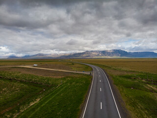 Fototapeta premium Amazing views in Iceland on wild beautiful nature, freedom in nature, 