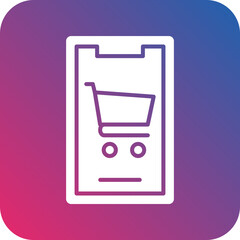 Vector Design Mobile Shopping Icon Style