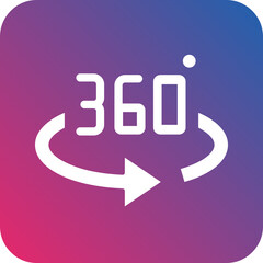 Vector Design 360 Degrees Icon Style