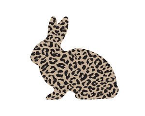 Rabbit with leaopard skin, vector design