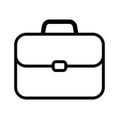 Briefcase icon. Business bag icon. Suitcase, portfolio symbol, linear style pictogram isolated on white.