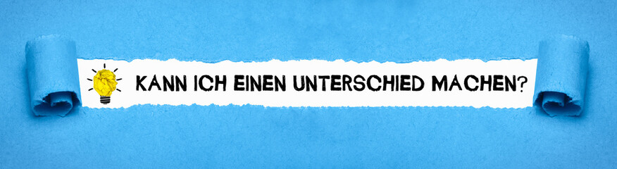 Kann ich einen Unterschied machen?	
