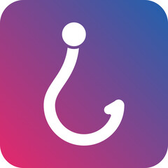 Vector Design Fish Hook Icon Style