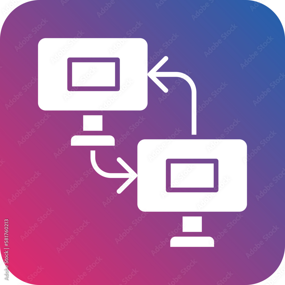 Poster vector design data transfer icon style