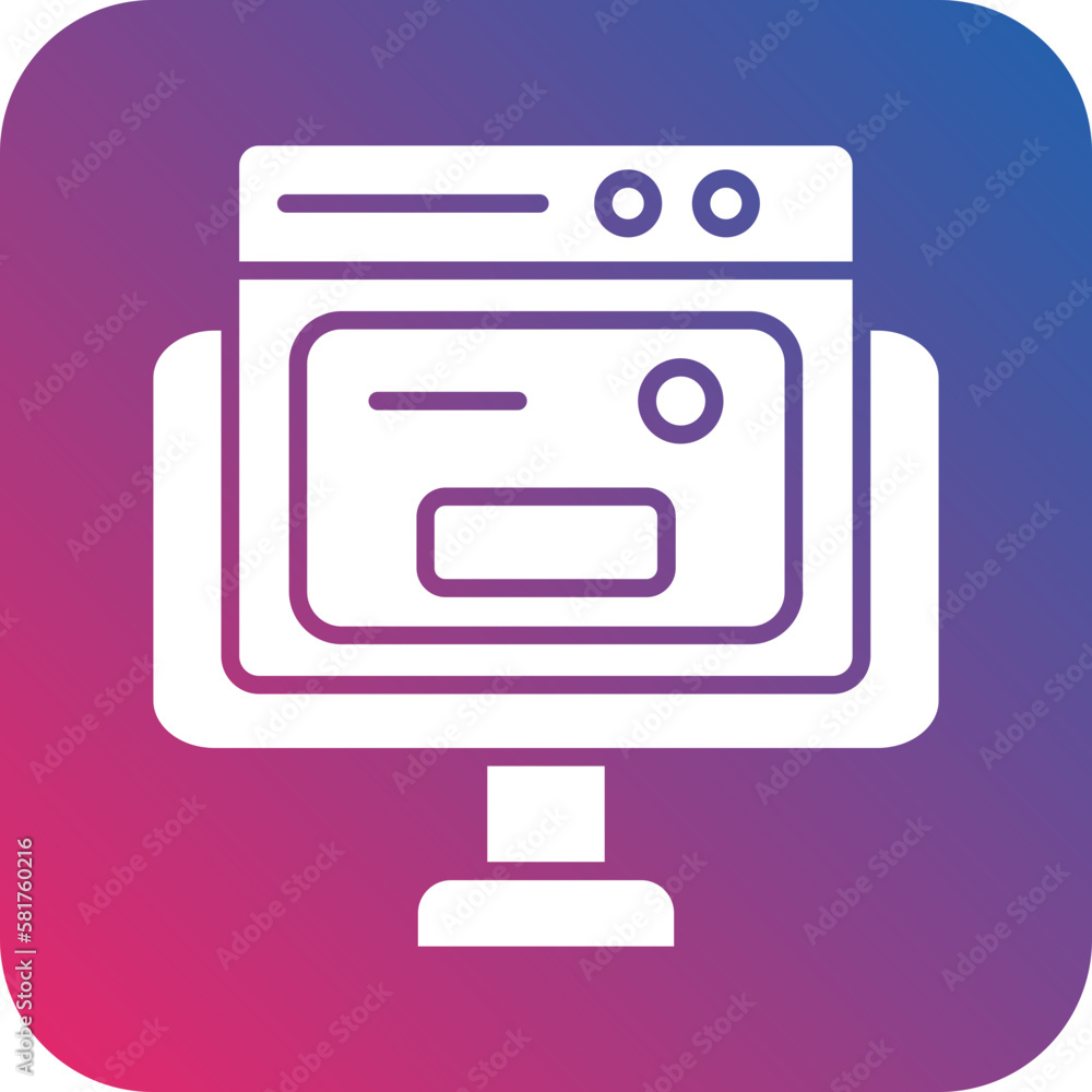 Poster vector design browser pop up icon style