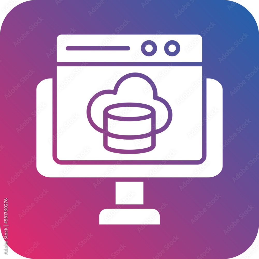 Poster Vector Design Cloud Computing Icon Style