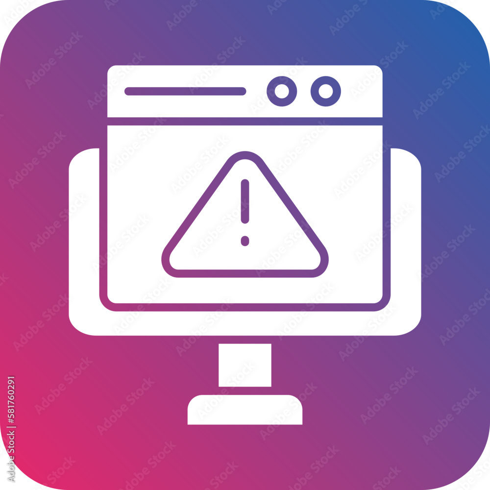 Poster vector design website error icon style