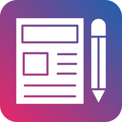 Vector Design News Editor Icon Style