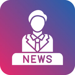 Vector Design News Anchor Icon Style
