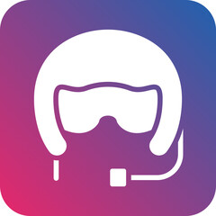Vector Design Pilot Helmet Icon Style