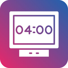 Vector Design Digital Clock Icon Style