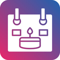 Vector Design Birthday Date Icon Style