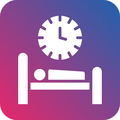 Vector Design Bed Time Icon Style