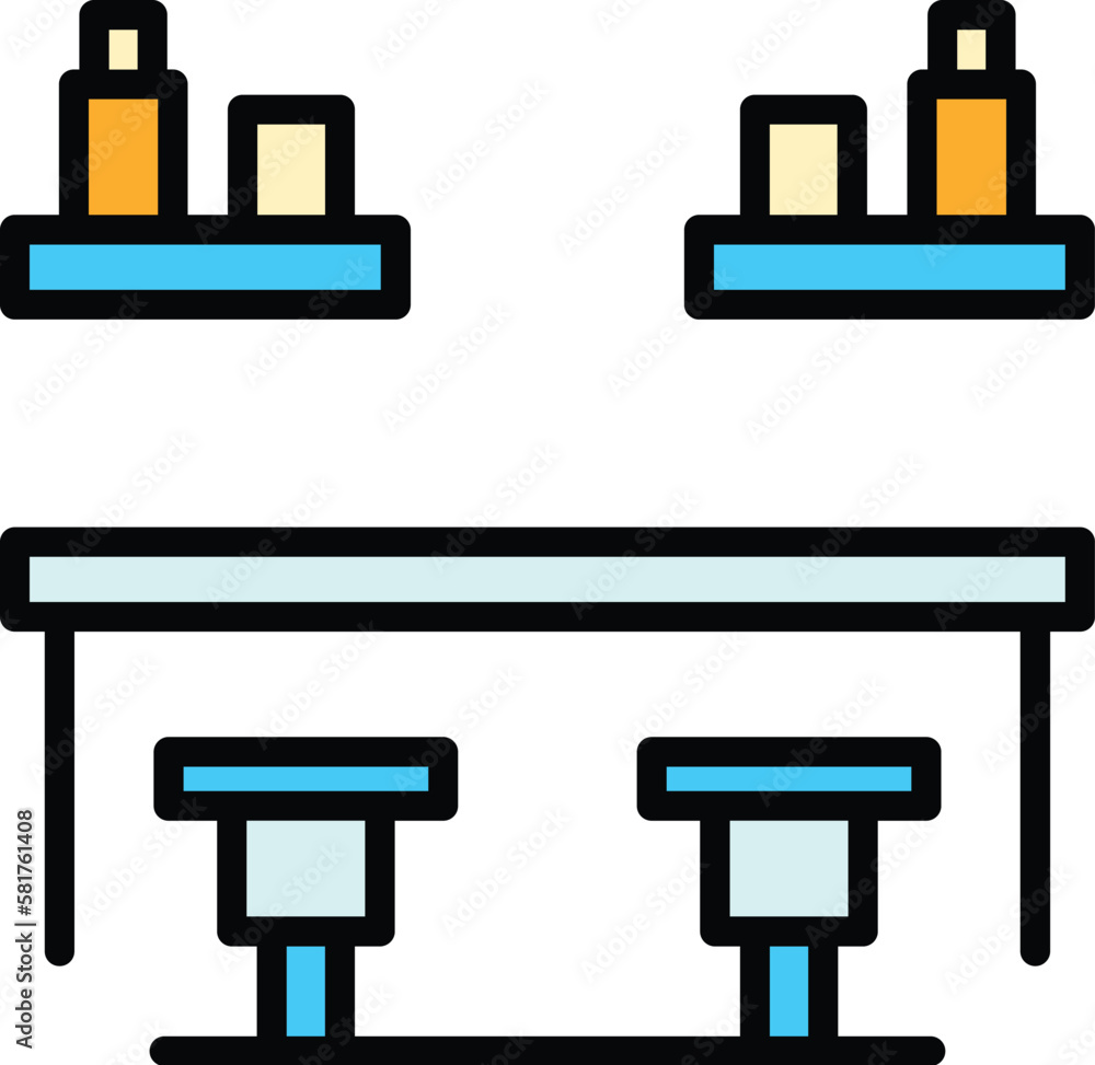 Poster town bar counter icon. outline town bar counter vector icon for web design isolated on white backgro