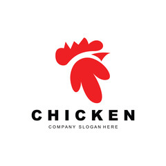 Chicken Logo, Farm Animal Vector, Design For Chicken Farm, Fried Chicken Restaurant, Cafe