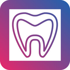 Vector Design Tooth Xray Icon Style
