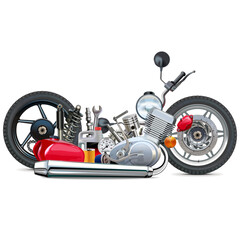 Vector Motorbike Concept with Spares