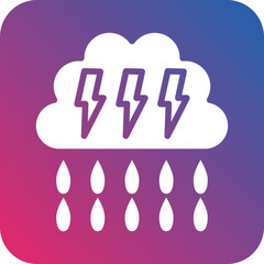 Vector Design Heavy Rain Icon Style