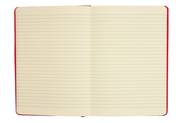 Lined journal isolated on white