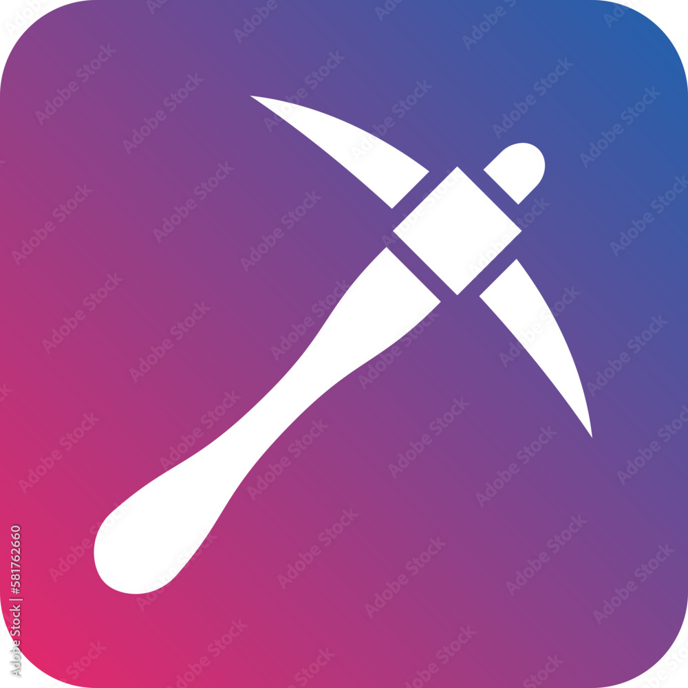 Poster vector design pickaxe icon style