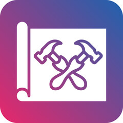 Vector Design Construction Blueprint Icon Style