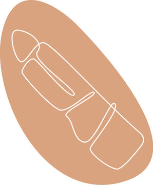 recommend clip art: Lipstick drawing in line art in color spot
