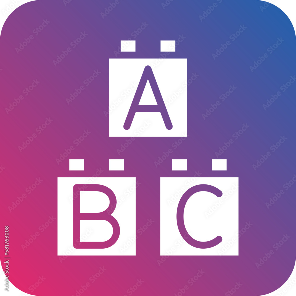 Poster vector design blocks icon style