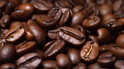 Delicious coffee beans. Based on Generative AI