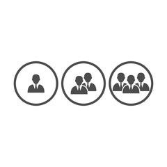 Group, people icon isolated on transparent background