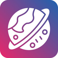 Vector Design Saturn Icon Style