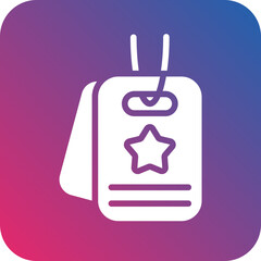 Vector Design Army Dog Tag Icon Style