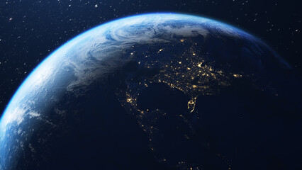 Usa and north america continent seen from space
