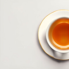 cup of tea on table - cup of tea on white background - Generative AI