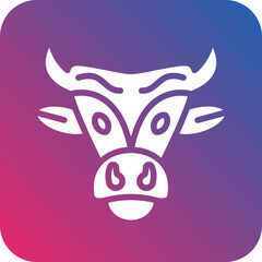 Vector Design Bull Skull Icon Style