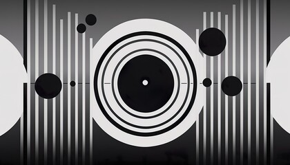 A minimalist design with intersecting lines and circles  Generative AI