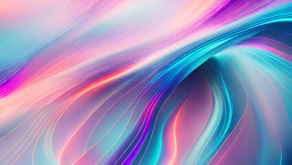 Obraz premium Generative AI, generative and AI background with wavy lines offers a whimsical and organic feel to any artwork. Its abstract and surreal nature can evoke various emotions and offer a memorable effect.