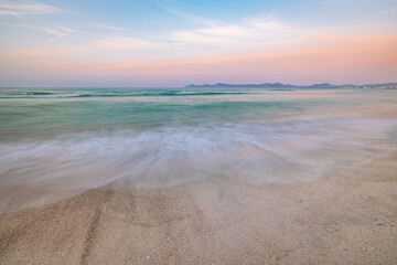 sunset on the beach