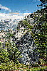 Fototapeta na wymiar Cliff Walls Unroll Into The Distance From Crocker Point In Yosemite